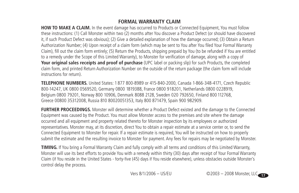 Monster Power PowerCenter HTFS 450 User Manual | Page 23 / 25