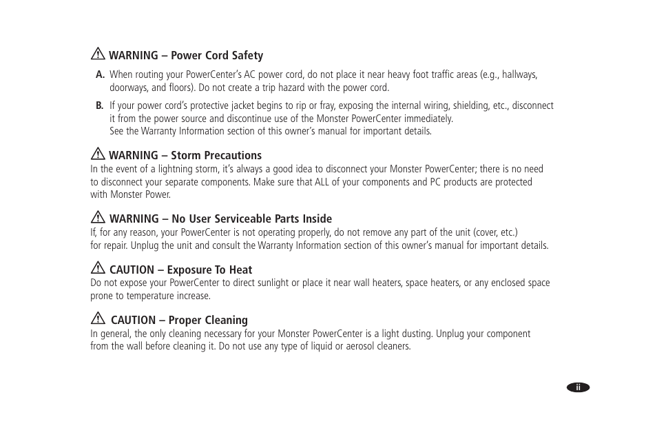 Monster Power PowerCenter HTFS 450 User Manual | Page 5 / 25