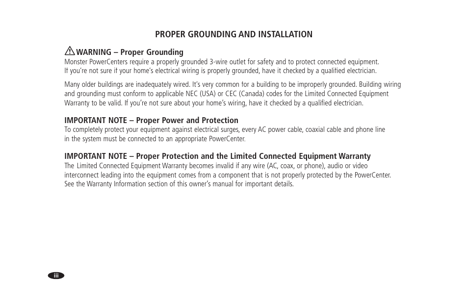 Monster Power PowerCenter HTFS 450 User Manual | Page 6 / 25