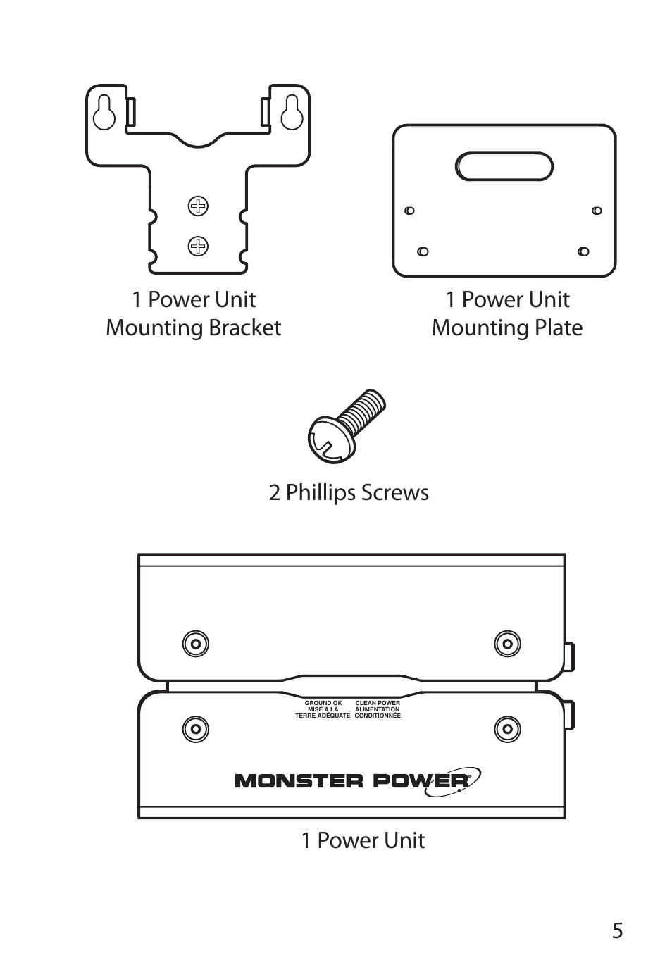 1 power unit | Monster Cable PERFECTVIEW 450L User Manual | Page 9 / 113