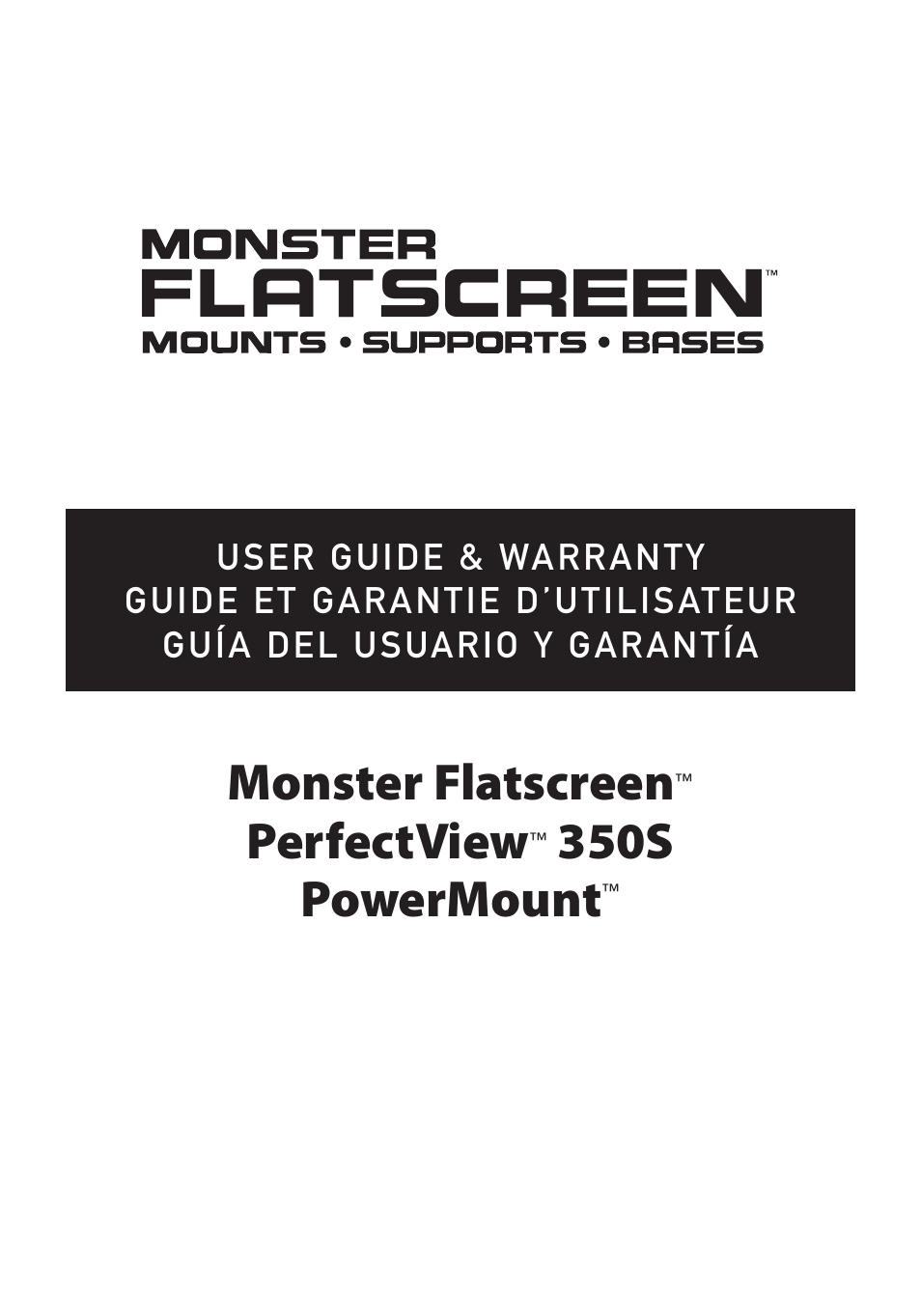 Monster Cable POWERMOUNT 350S User Manual | 108 pages