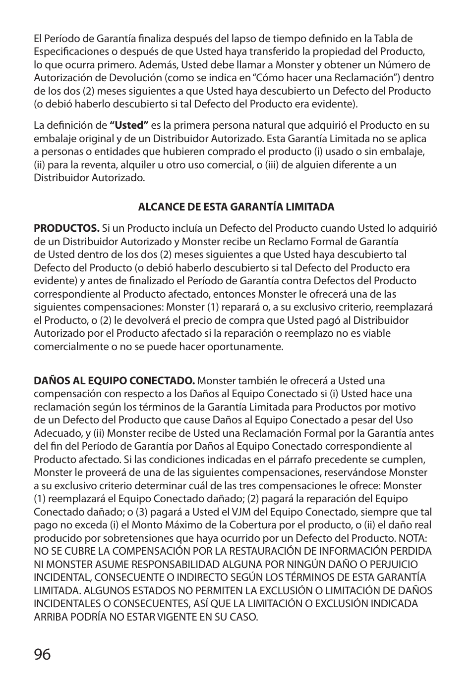 Monster Cable POWERMOUNT 350S User Manual | Page 102 / 108