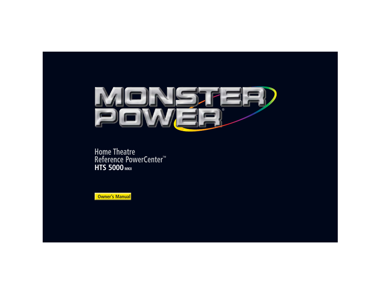 Monster Power HTS 5000 User Manual | 41 pages