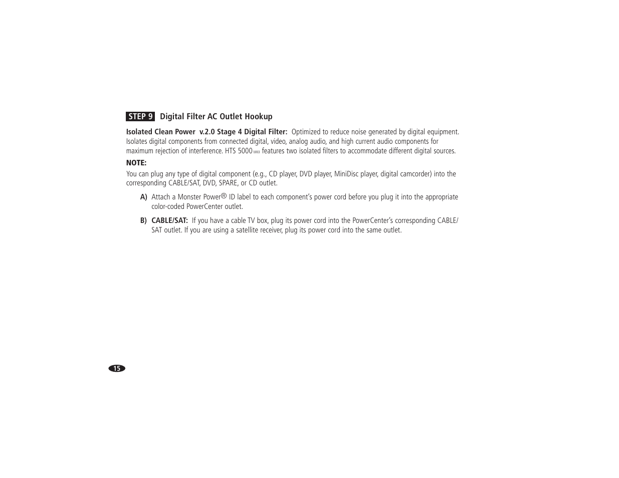 Monster Power HTS 5000 User Manual | Page 21 / 41