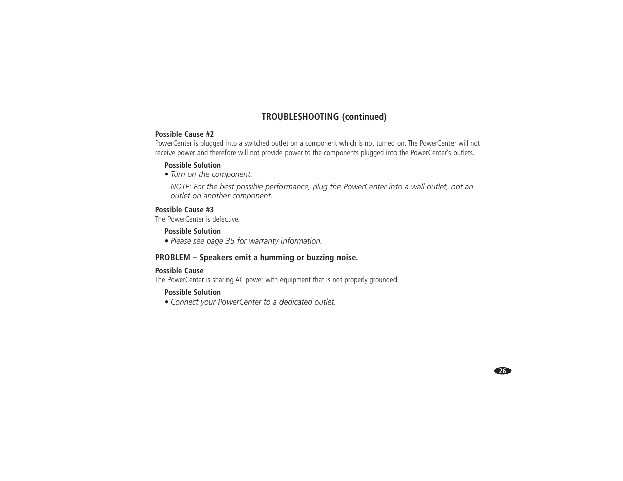 Monster Power HTS 5000 User Manual | Page 32 / 41