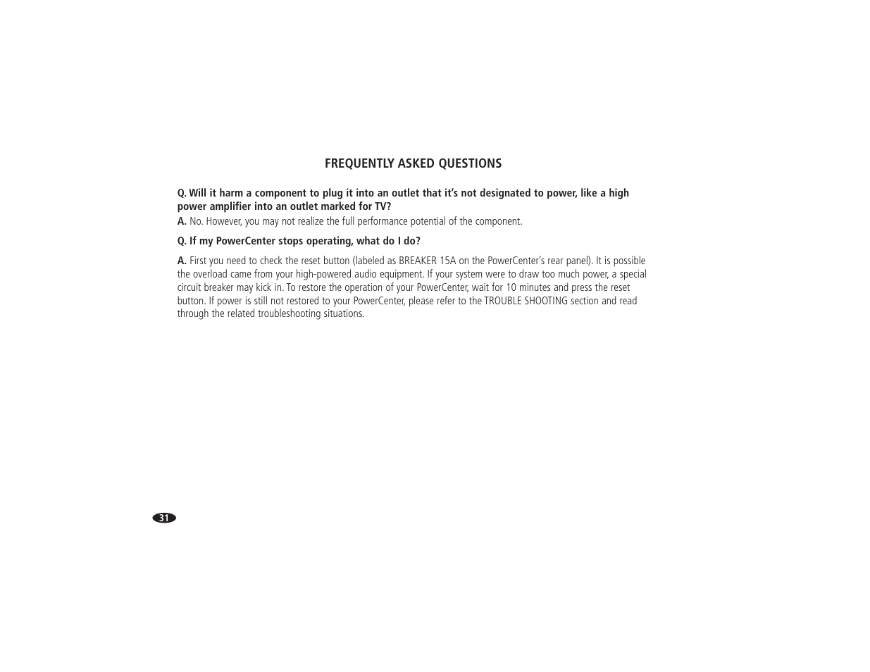 Monster Power HTS 5000 User Manual | Page 37 / 41
