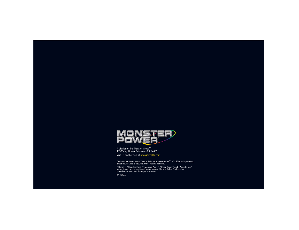 Monster Power HTS 5000 User Manual | Page 41 / 41