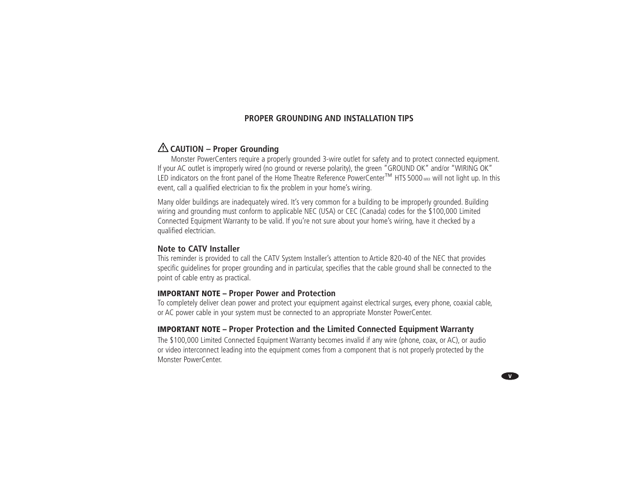 Monster Power HTS 5000 User Manual | Page 6 / 41