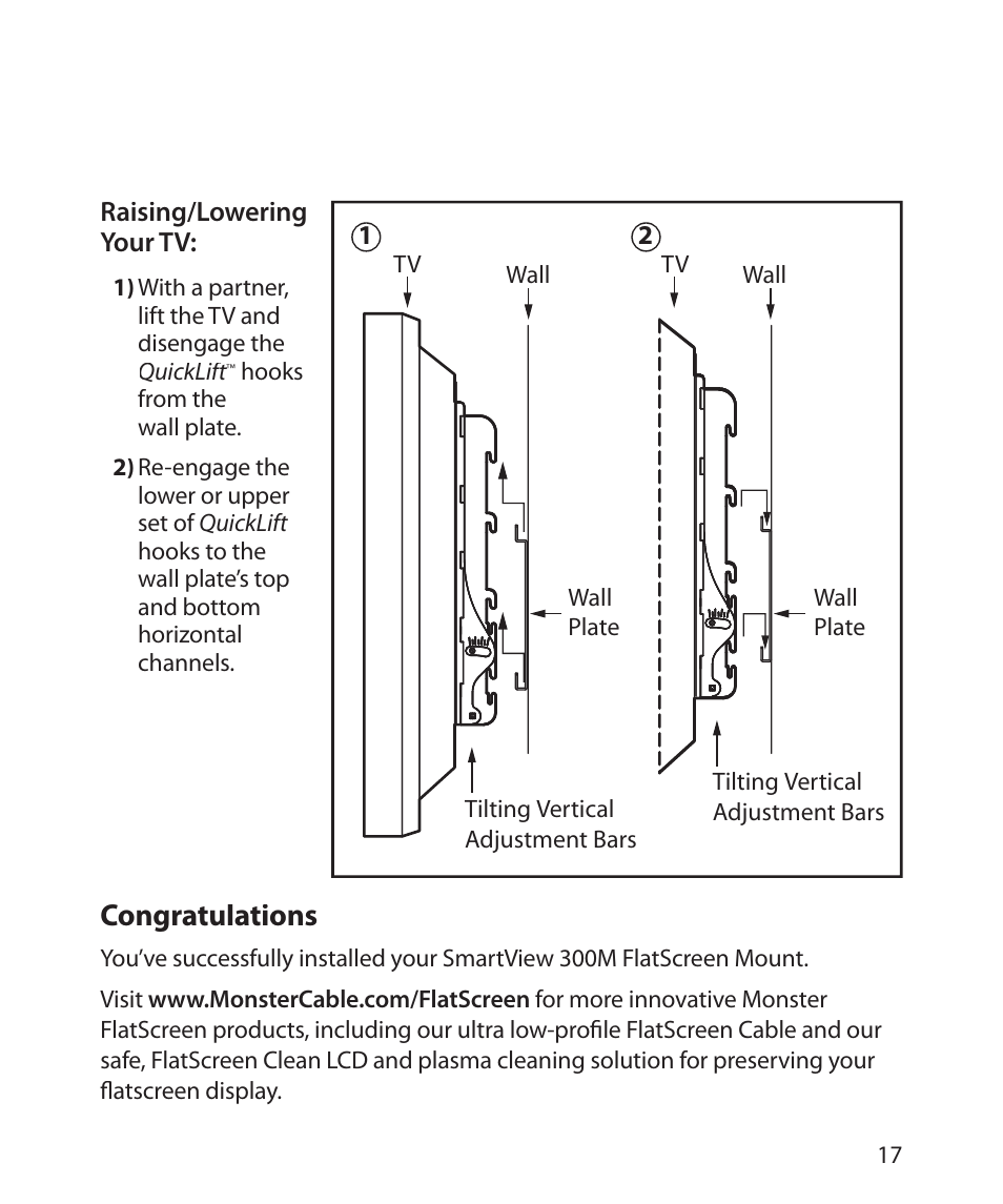 Monster Power FlatScreen Mount SmartViewTM 300M User Manual | Page 21 / 72
