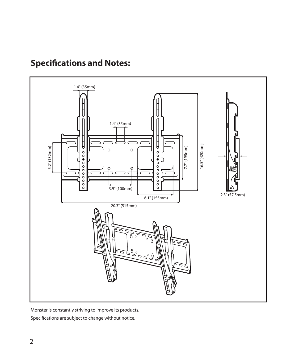 Monster Power FlatScreen Mount SmartViewTM 300M User Manual | Page 6 / 72