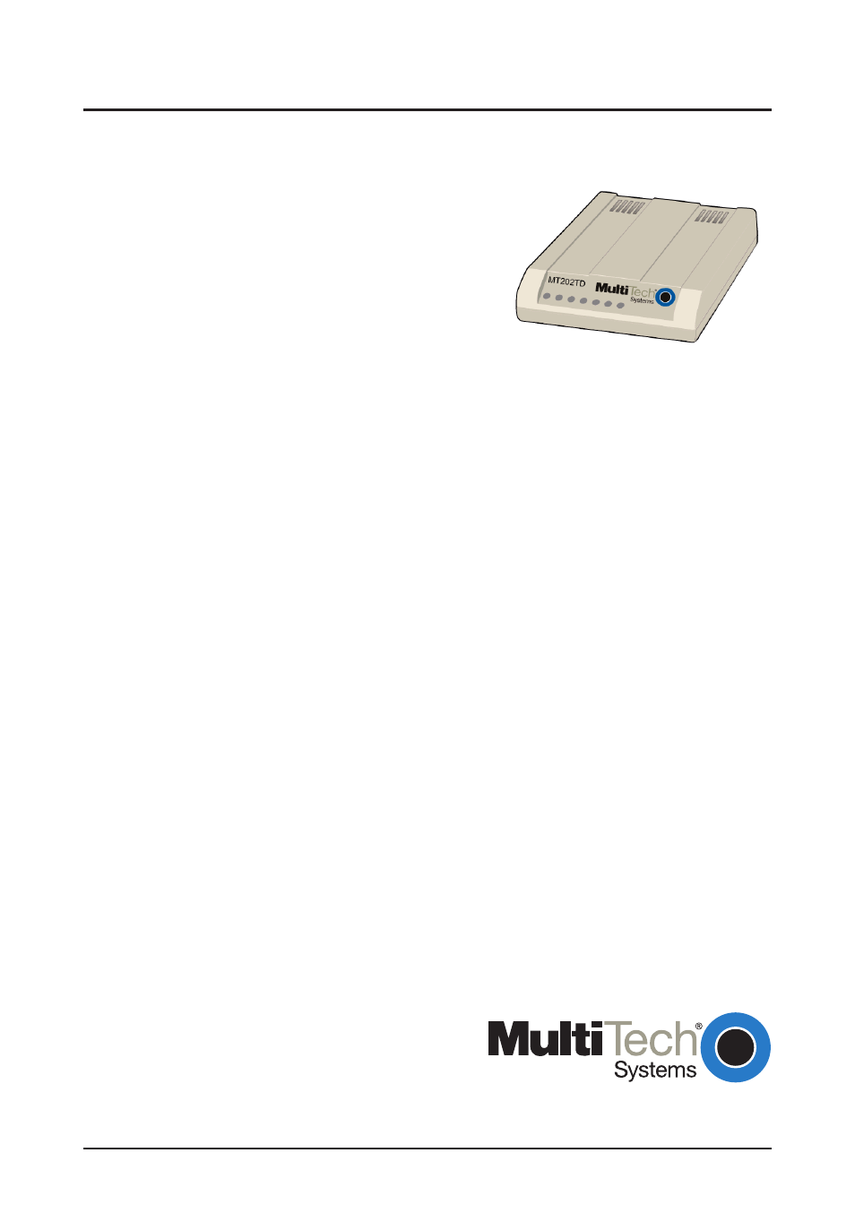 Multi Tech Equipment MT202TD User Manual | 28 pages