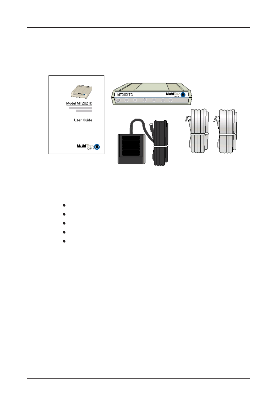 Unpacking the modem | Multi Tech Equipment MT202TD User Manual | Page 9 / 28