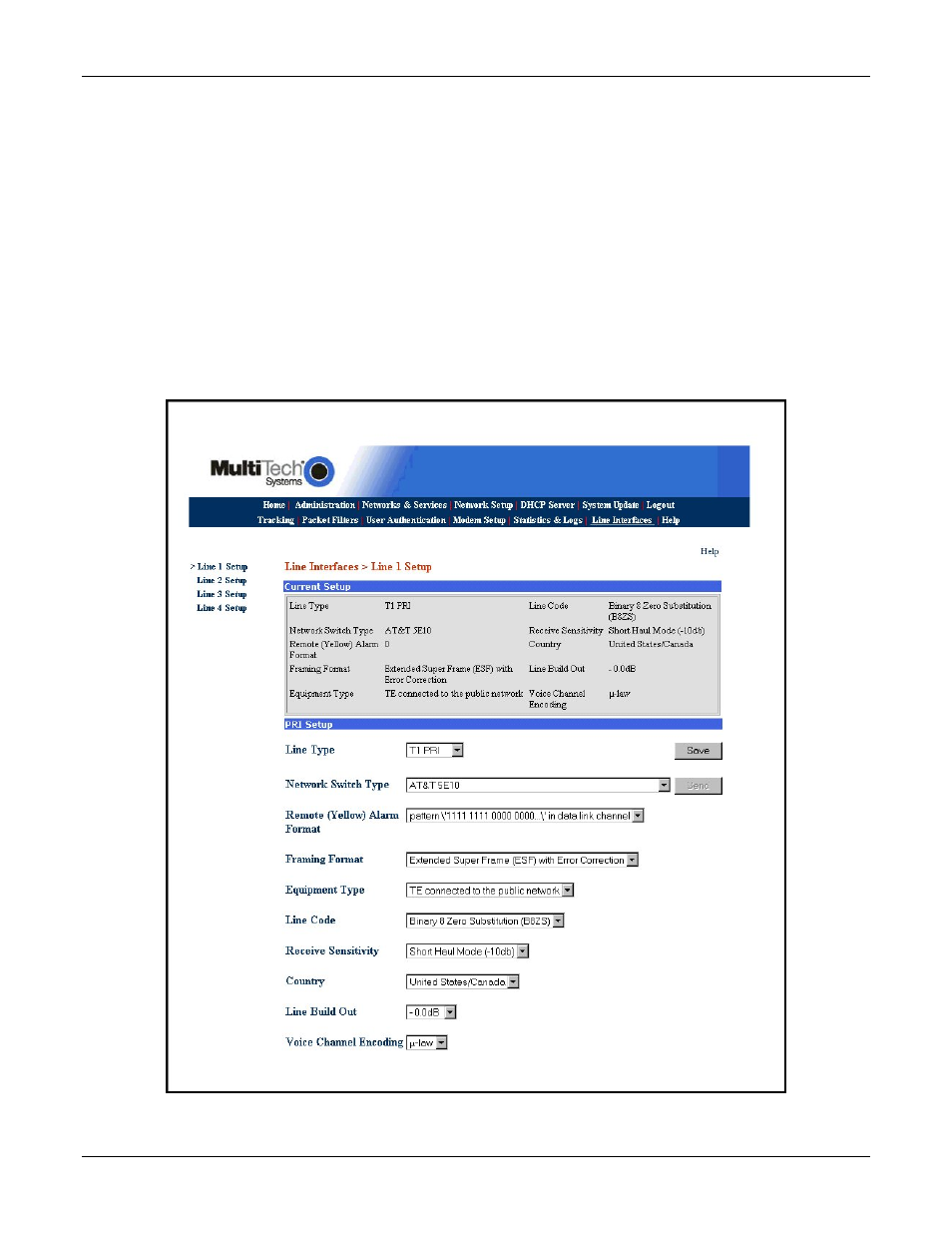 Line interfaces | Multi Tech Equipment MULTIACCESS MA30120 User Manual | Page 14 / 29