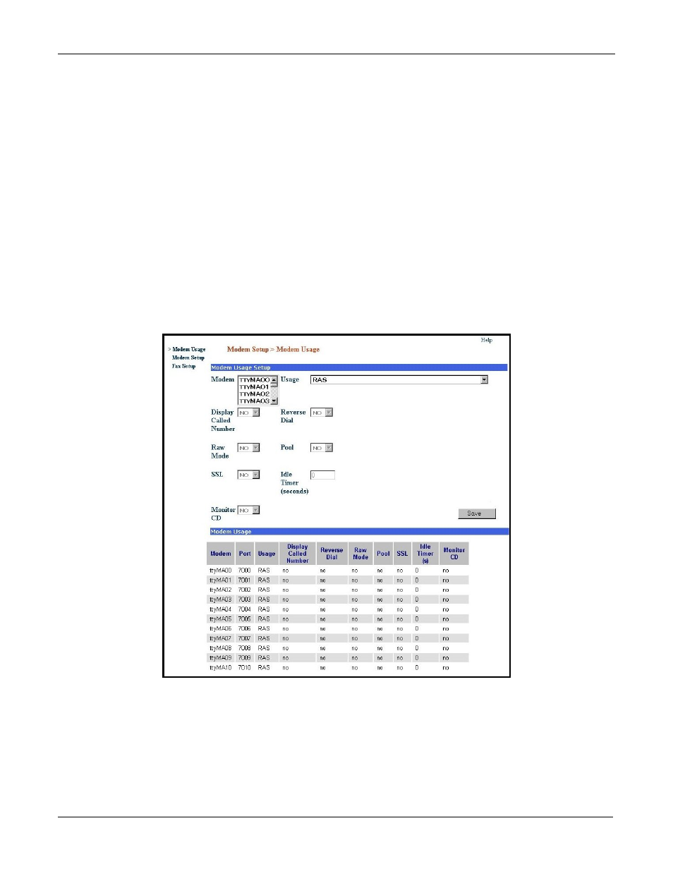Modem setup | Multi Tech Equipment MULTIACCESS MA30120 User Manual | Page 15 / 29