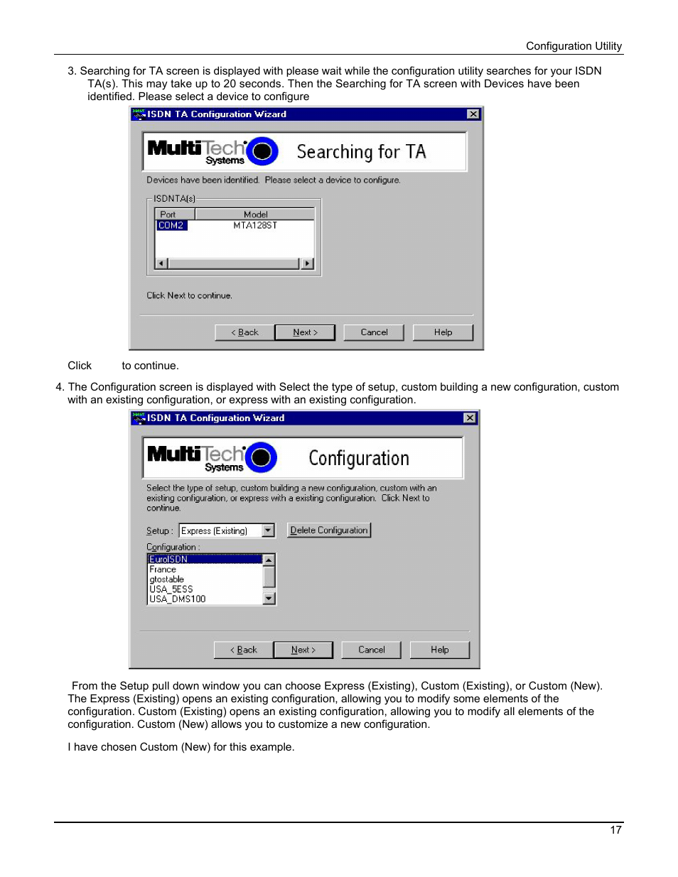 Multi Tech Equipment MTA128ST User Manual | Page 17 / 61