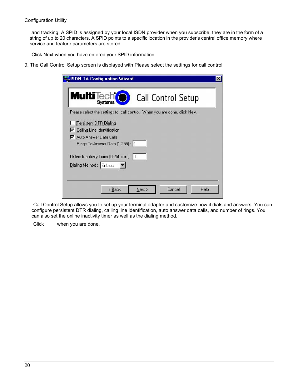 Multi Tech Equipment MTA128ST User Manual | Page 20 / 61