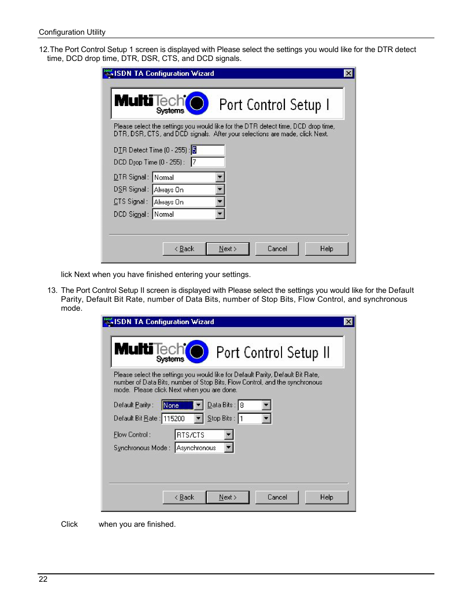 Multi Tech Equipment MTA128ST User Manual | Page 22 / 61
