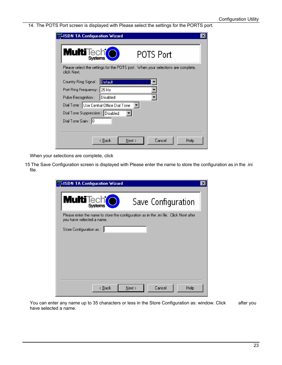 Multi Tech Equipment MTA128ST User Manual | Page 23 / 61