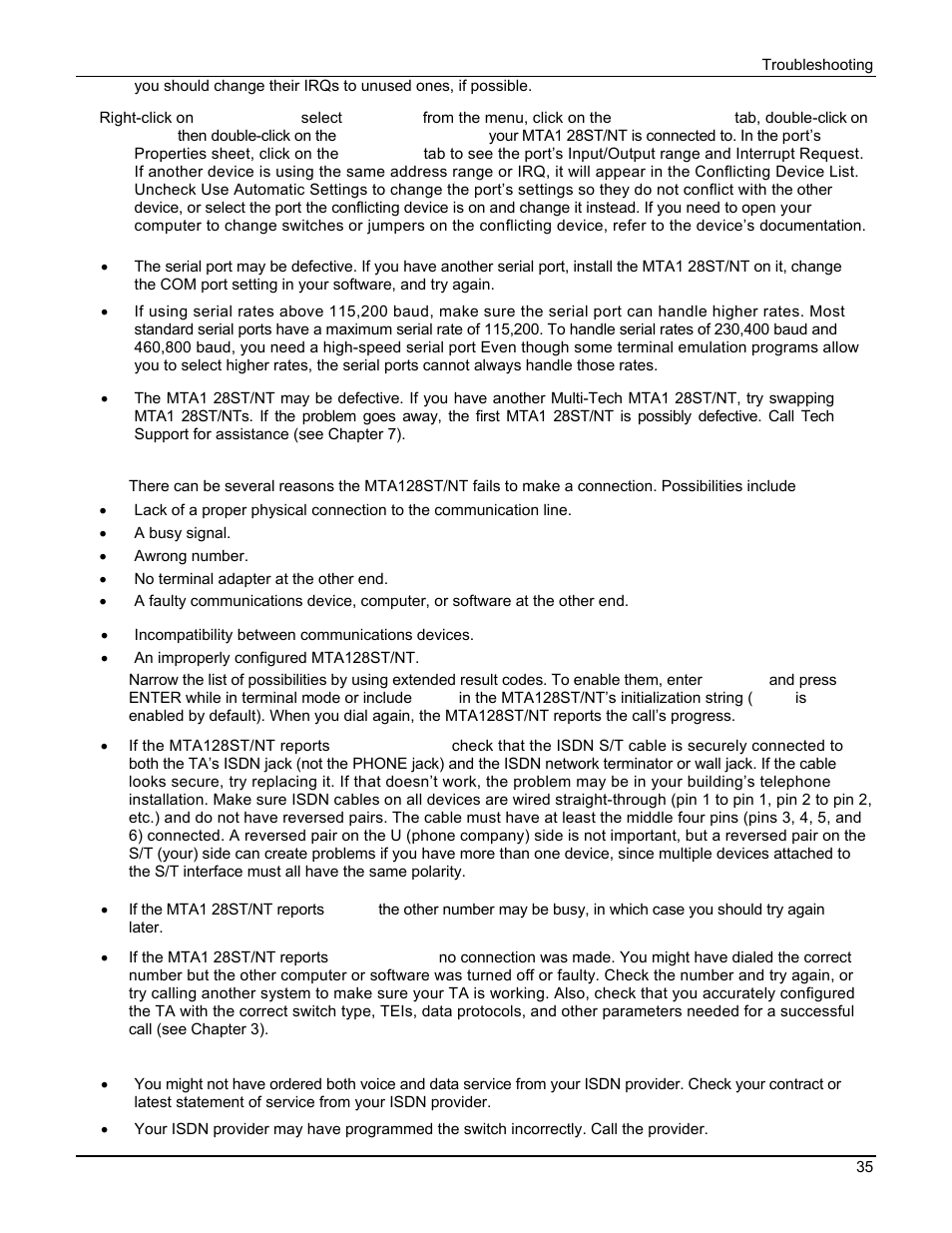 Multi Tech Equipment MTA128ST User Manual | Page 35 / 61
