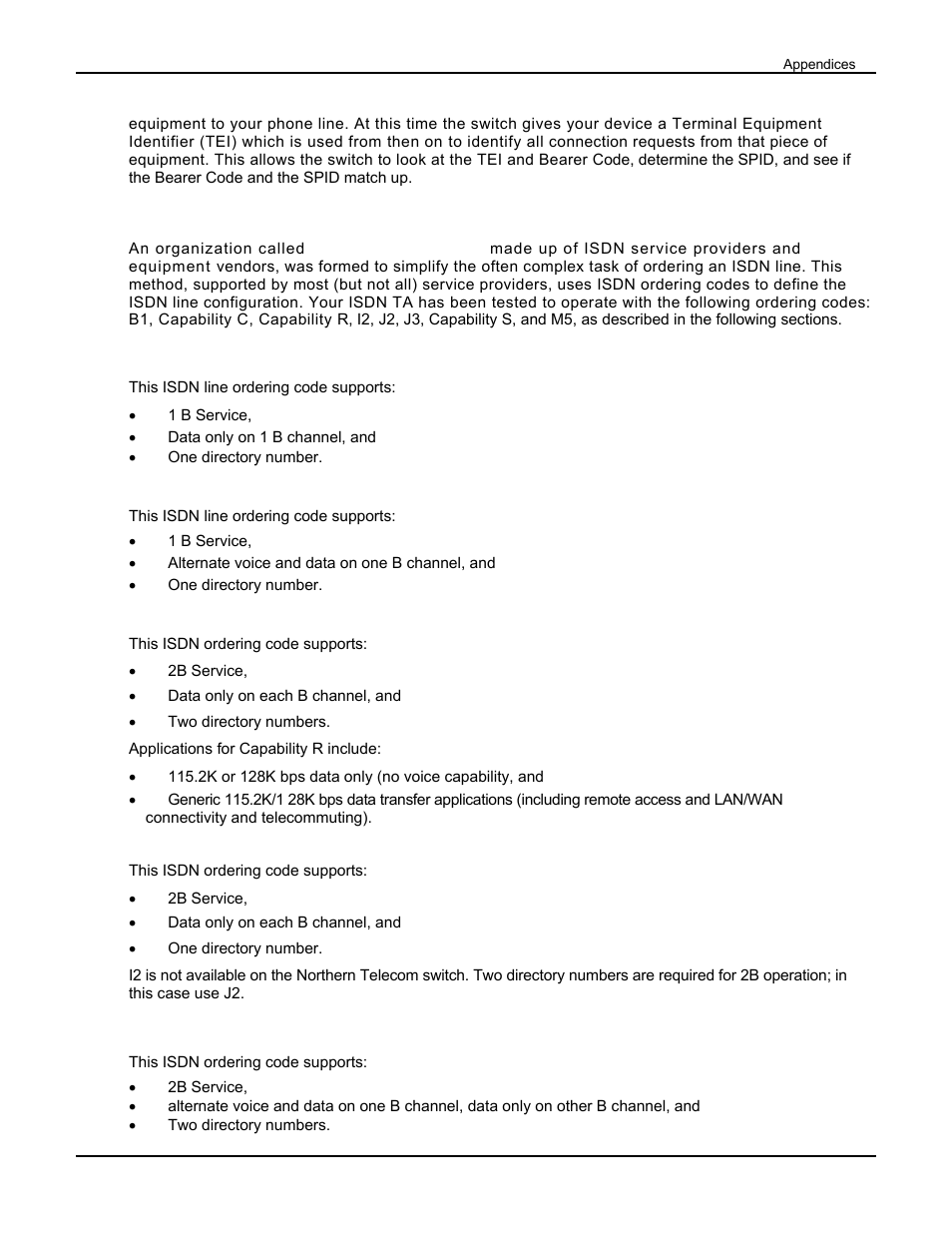 Using isdn ordering codes (iocs) | Multi Tech Equipment MTA128ST User Manual | Page 45 / 61