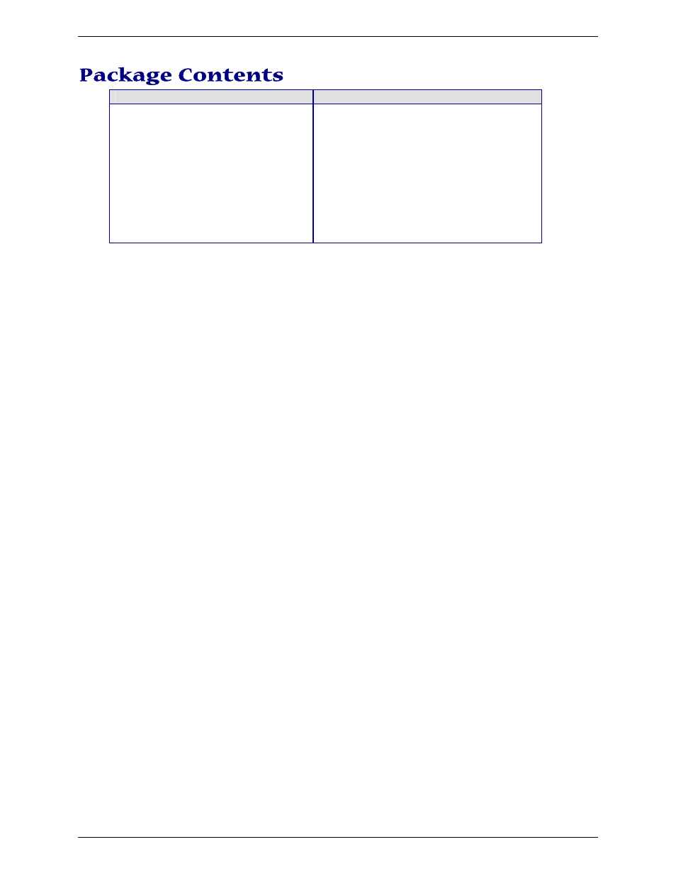 Package contents | Multi Tech Equipment GPRS USB User Manual | Page 7 / 35