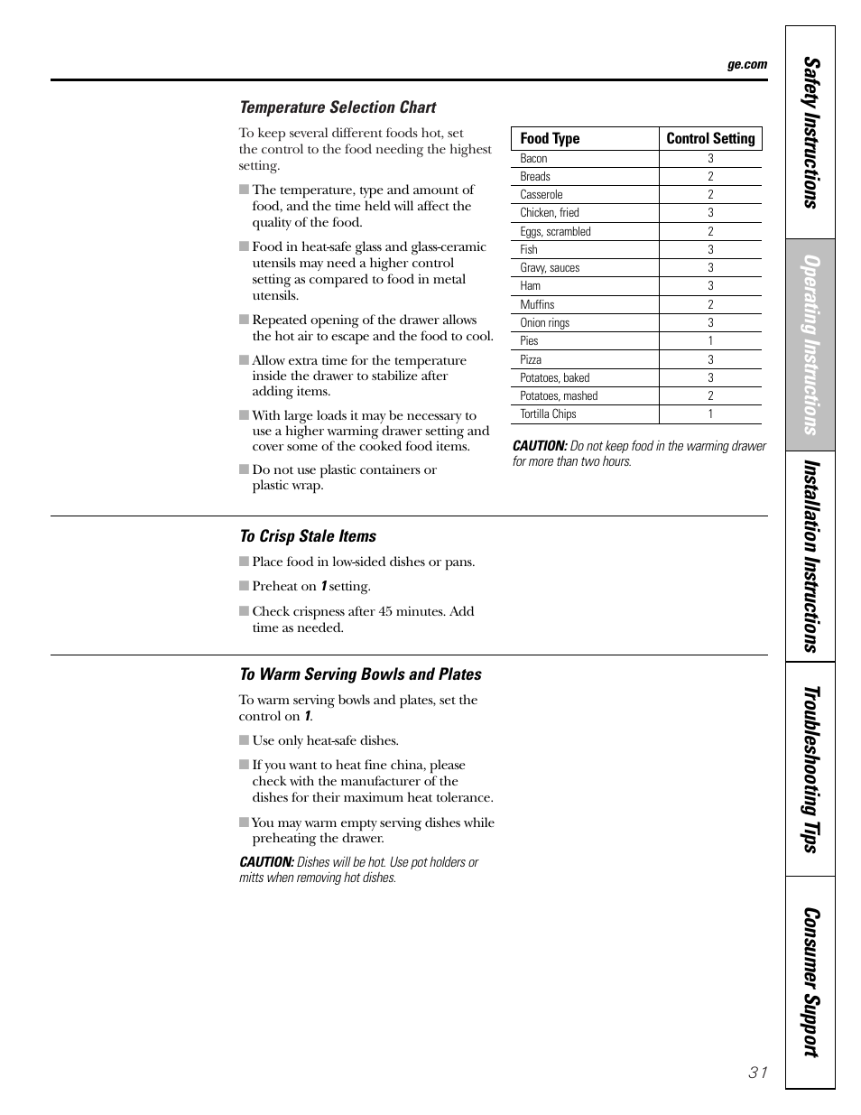 Mabe Canada JGB918 User Manual | Page 31 / 64