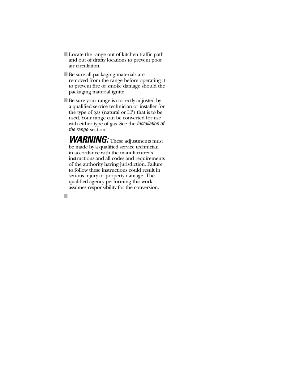 Warning | Mabe Canada JGB918 User Manual | Page 4 / 64