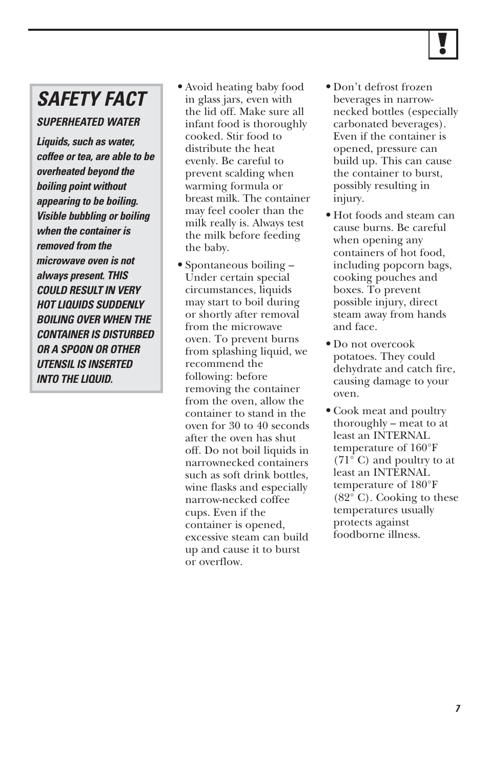 Safety fact | Mabe Canada JVM1630 User Manual | Page 7 / 36