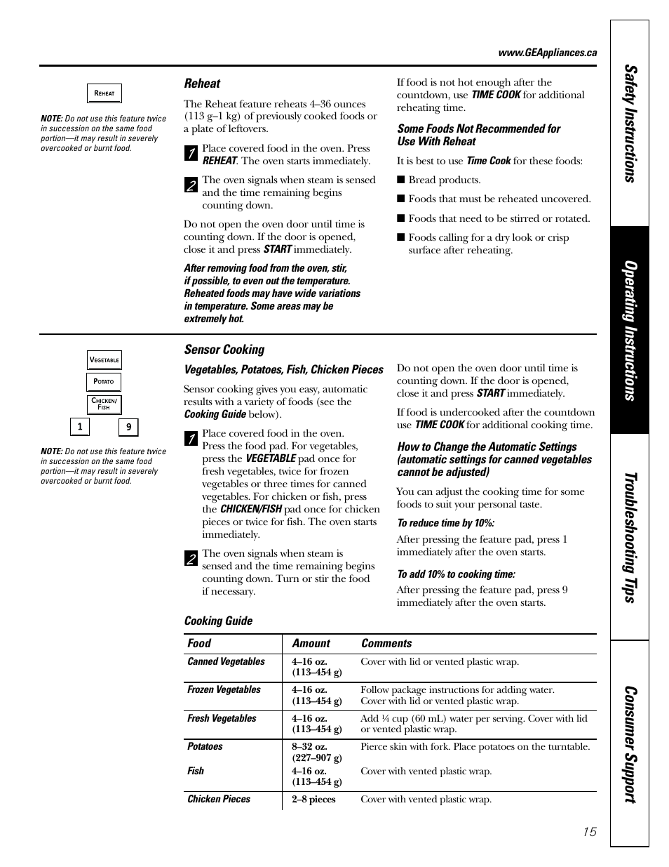 Mabe Canada PEB206C User Manual | Page 15 / 24