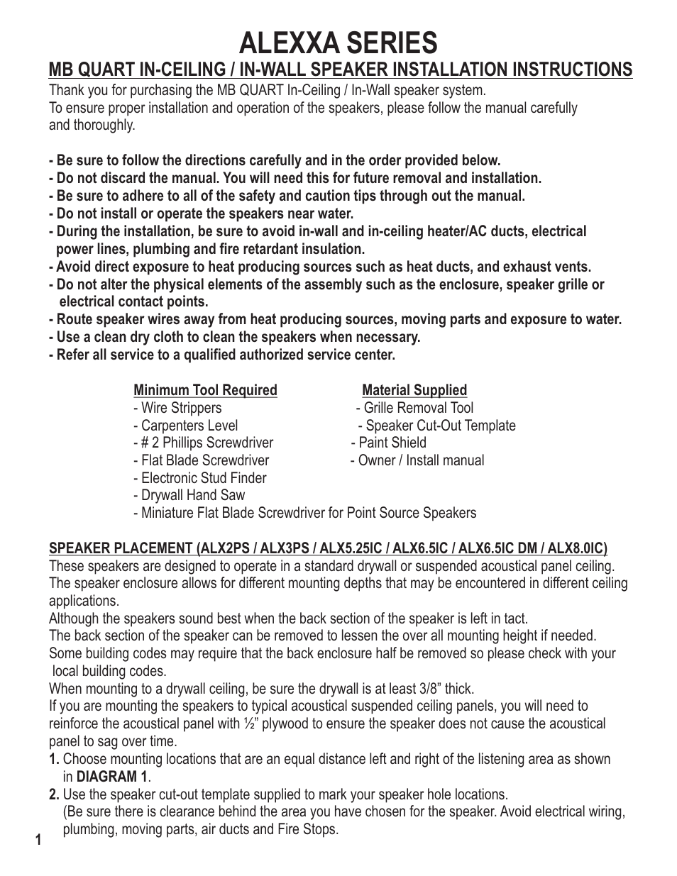 Alexxa series | MB QUART ALX3PS User Manual | Page 2 / 9