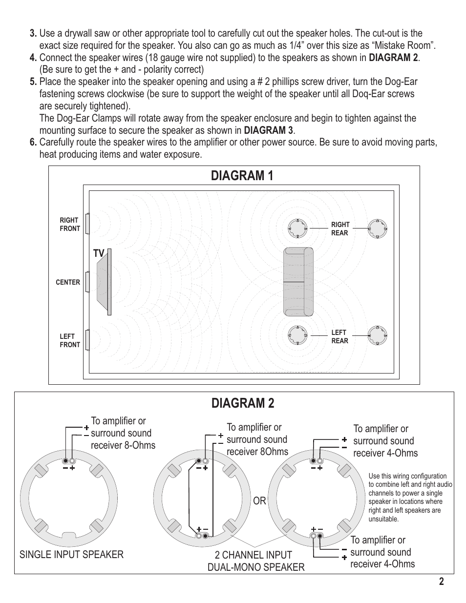 Diagram 2, Diagram 1 | MB QUART ALX3PS User Manual | Page 3 / 9