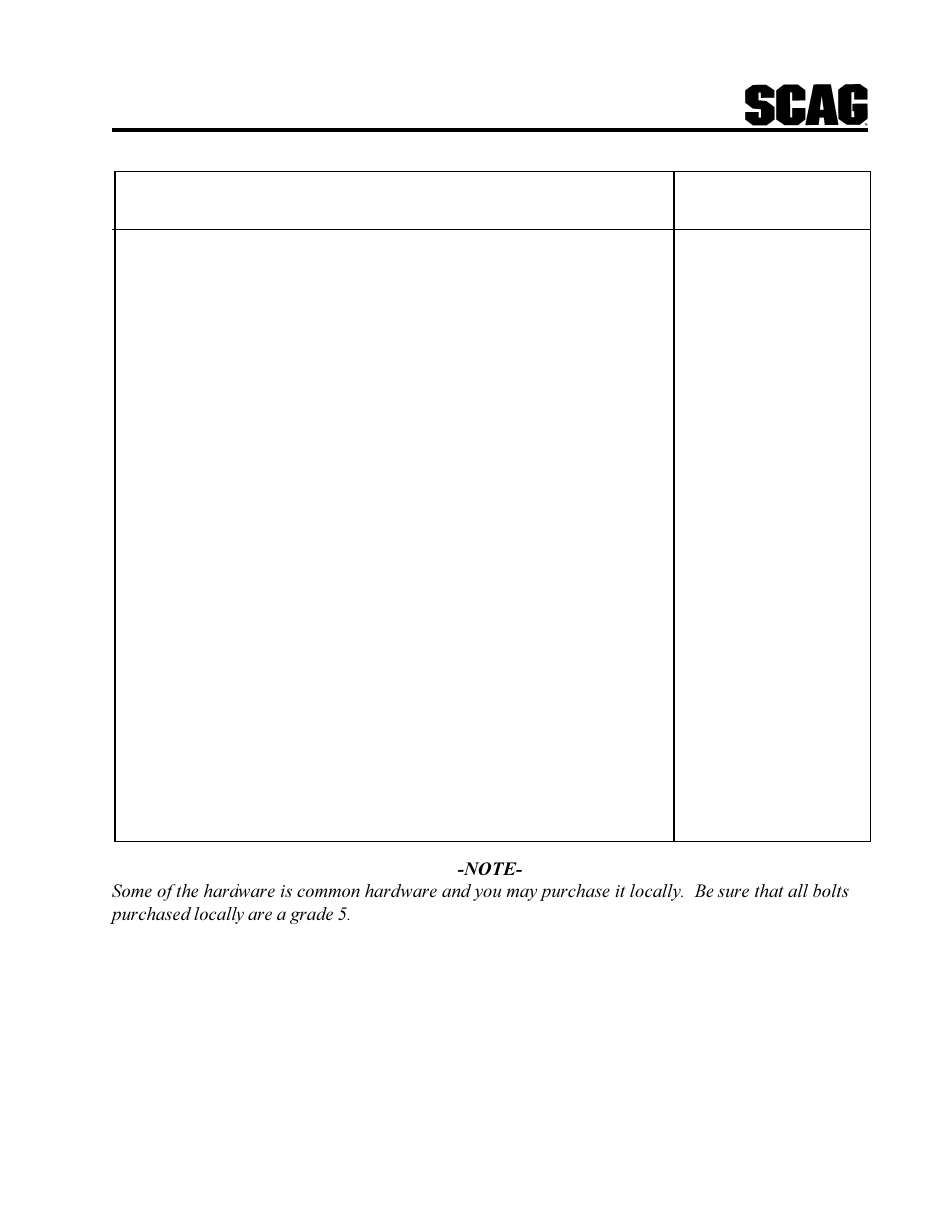 Cutter deck support components | MB QUART SCR User Manual | Page 45 / 77