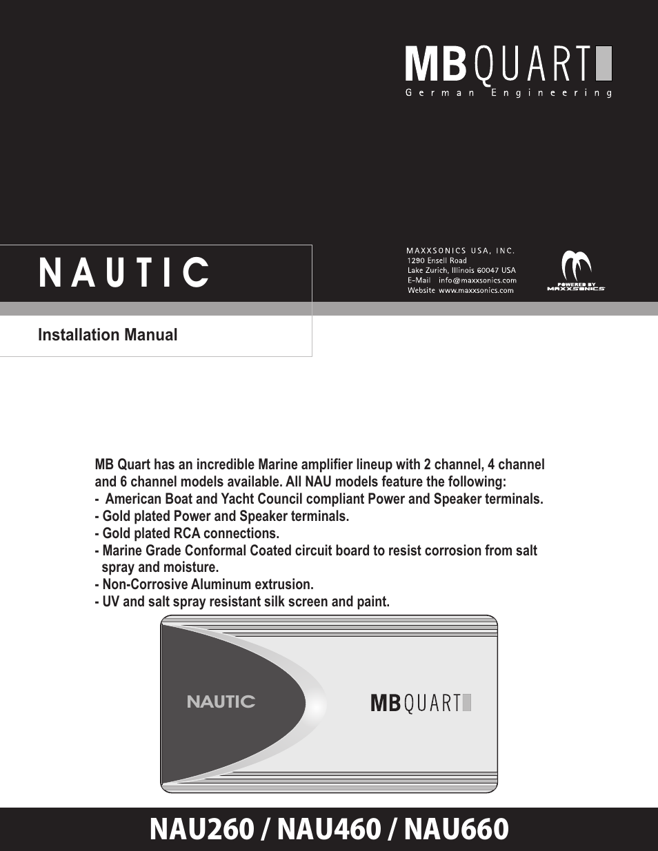 MB QUART NAU260 User Manual | 10 pages