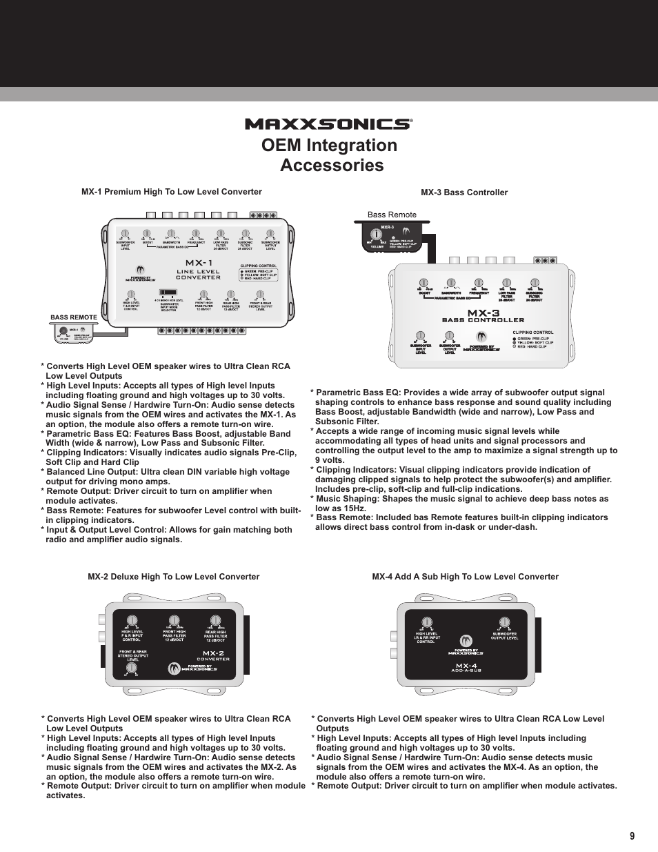 Oem integration accessories | MB QUART FX1.400 User Manual | Page 10 / 11