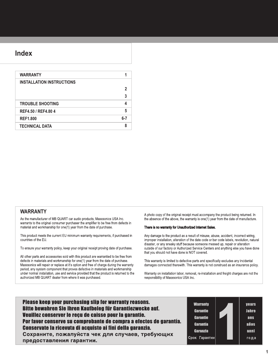 MB QUART REF4.50 User Manual | Page 2 / 11