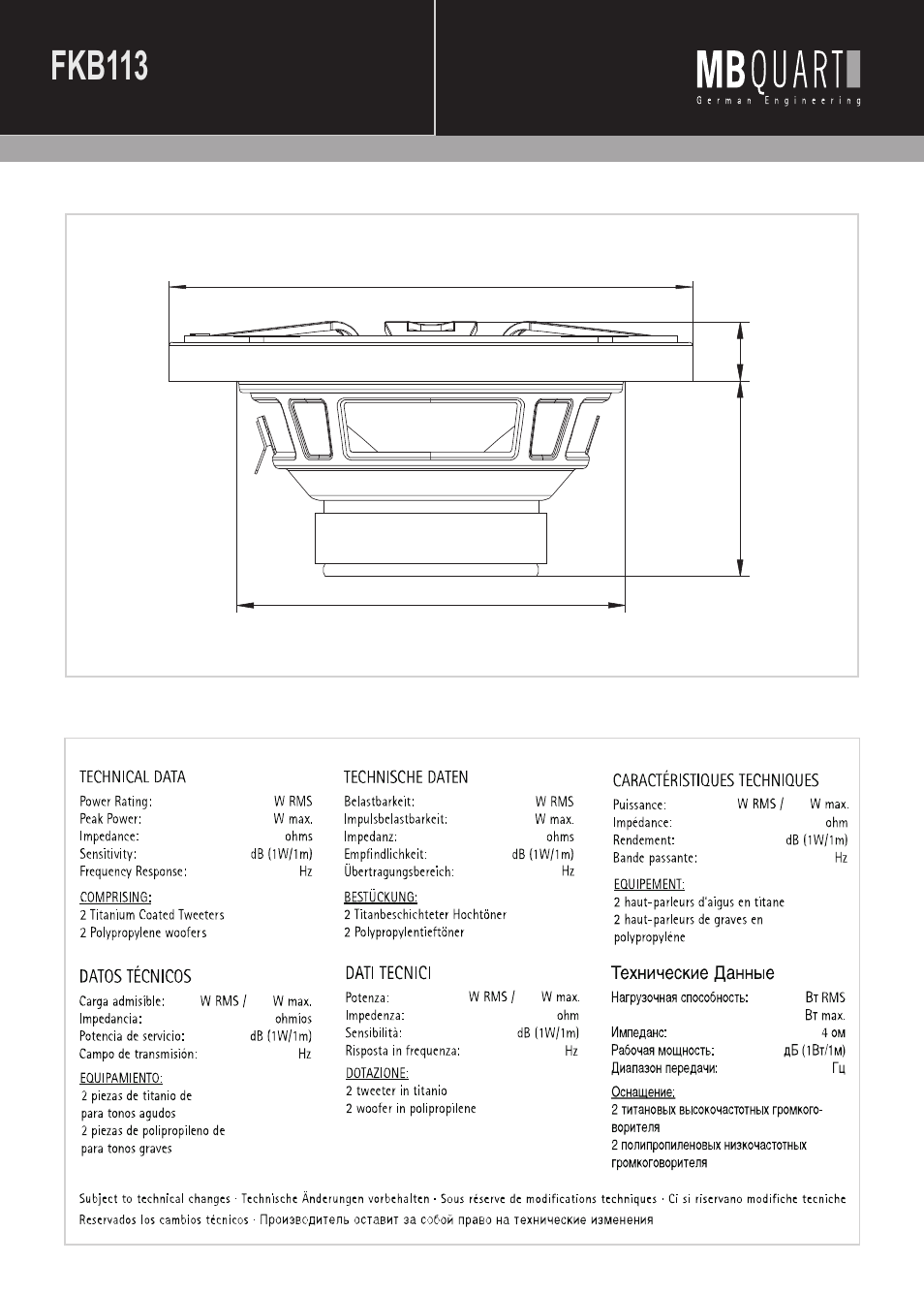 Fkb113 | MB QUART FSB216 User Manual | Page 5 / 12