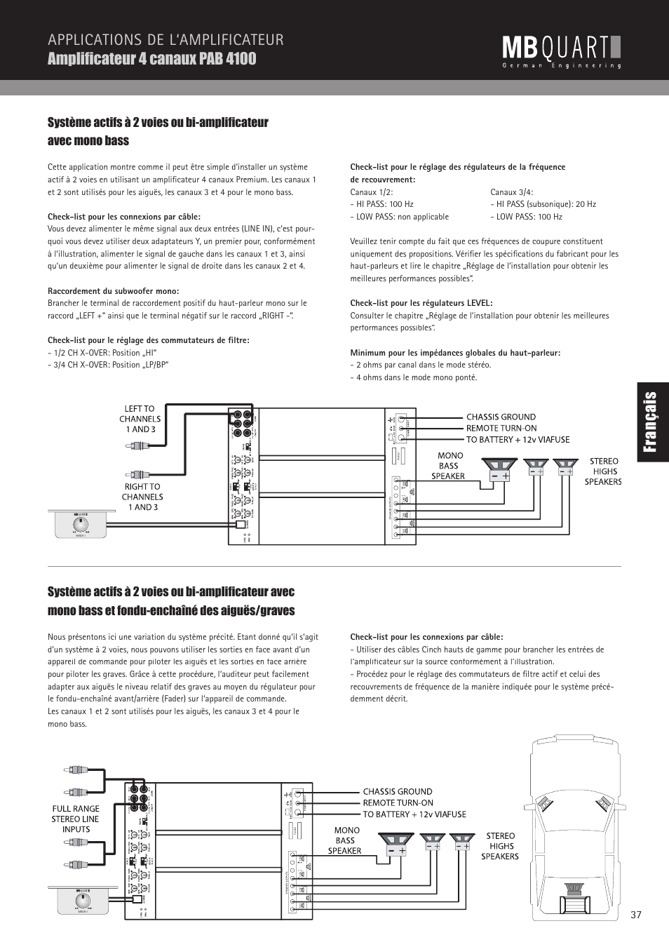 Fr an ça is | MB QUART PAB 1200.1 D User Manual | Page 37 / 88