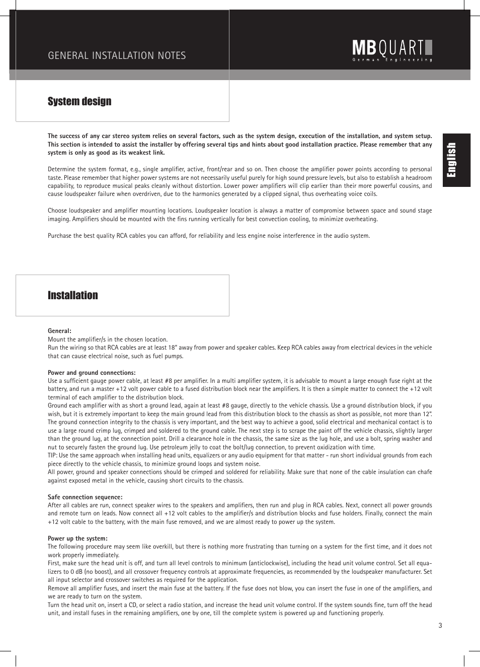 MB QUART RAB 1450 User Manual | Page 3 / 56