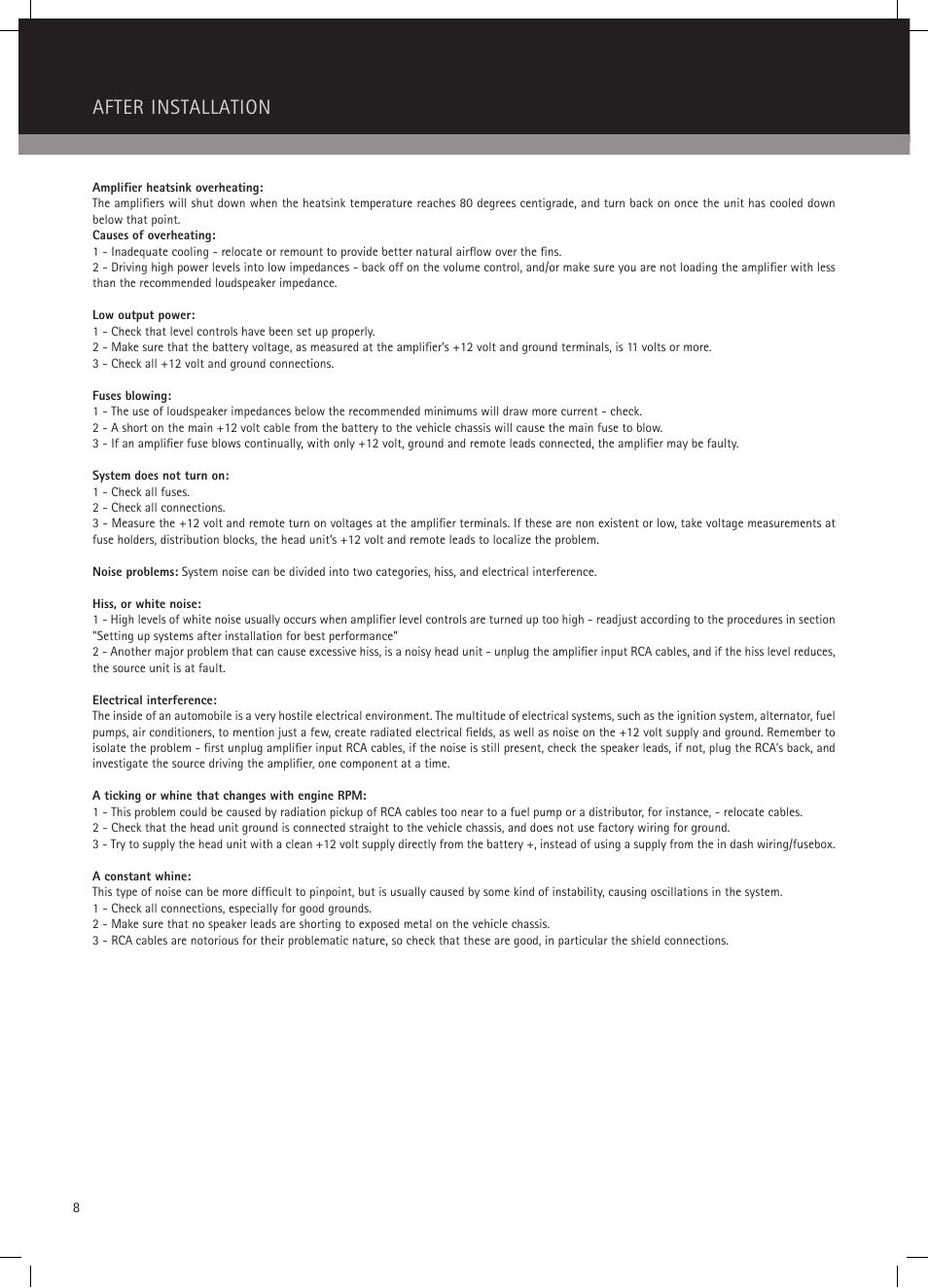 After installation | MB QUART RAB 1450 User Manual | Page 8 / 56