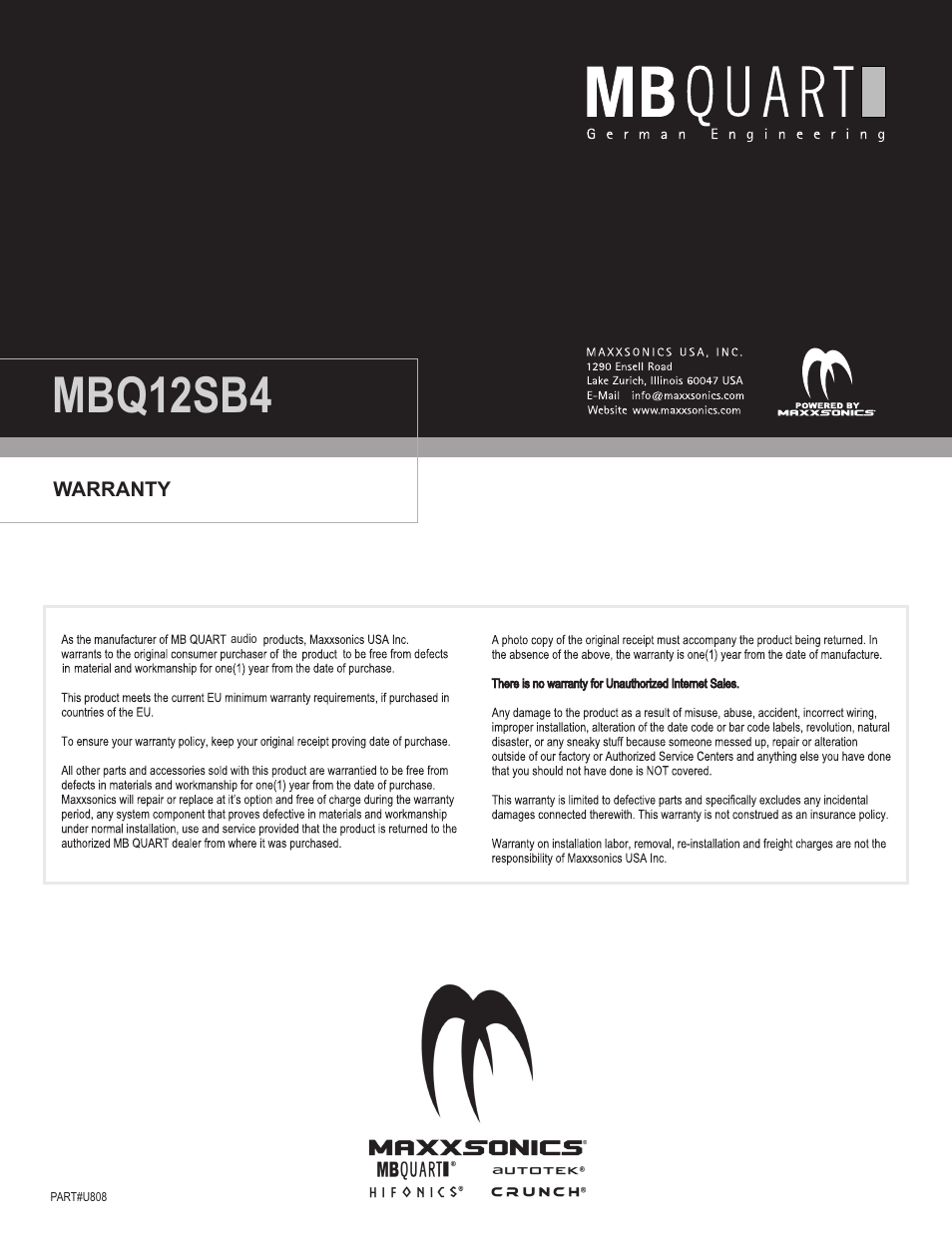 Mbq12sb4 | MB QUART MBQ12SB4 User Manual | Page 4 / 4