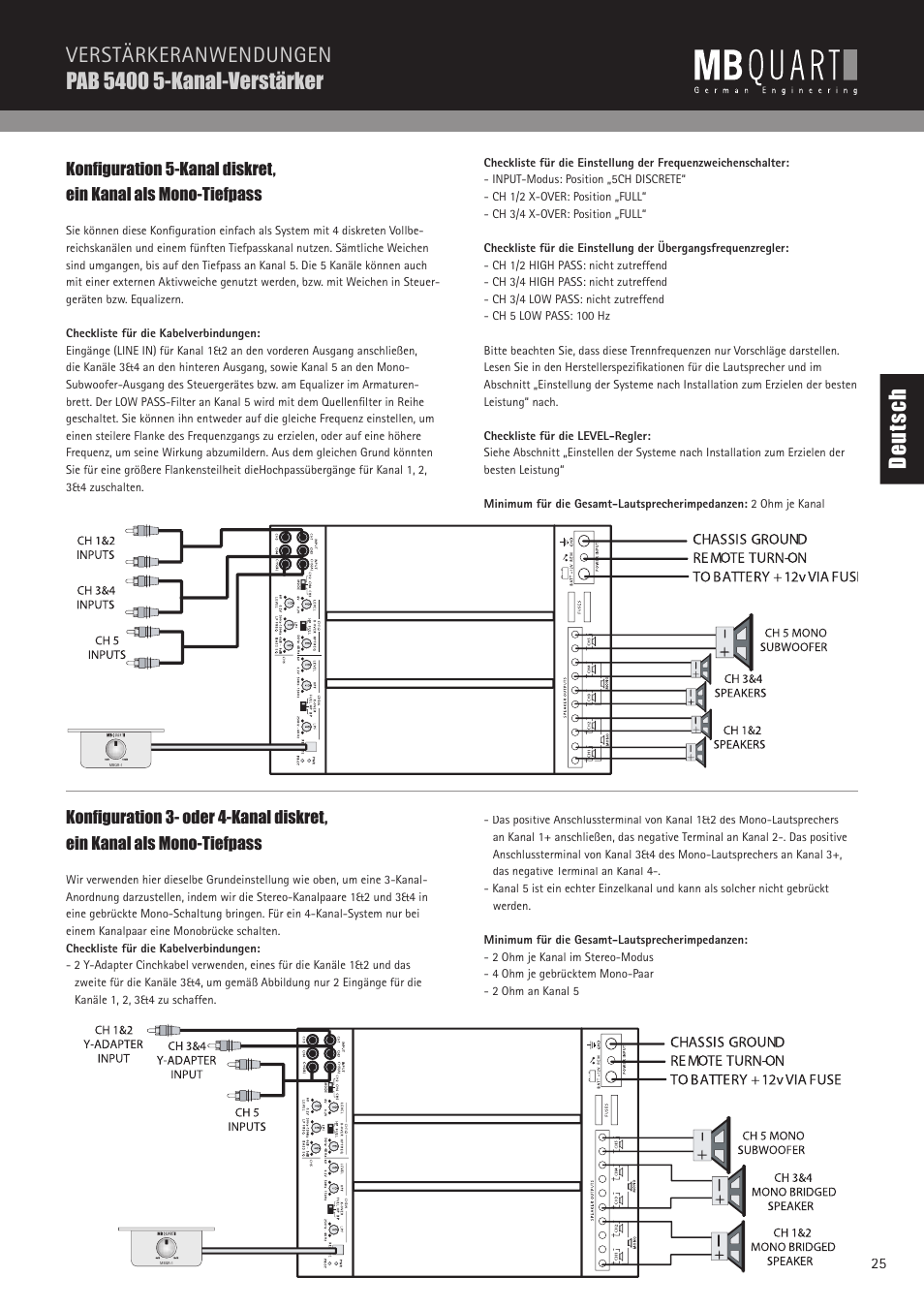 De ut sc h | MB QUART PAB 2100c User Manual | Page 25 / 88