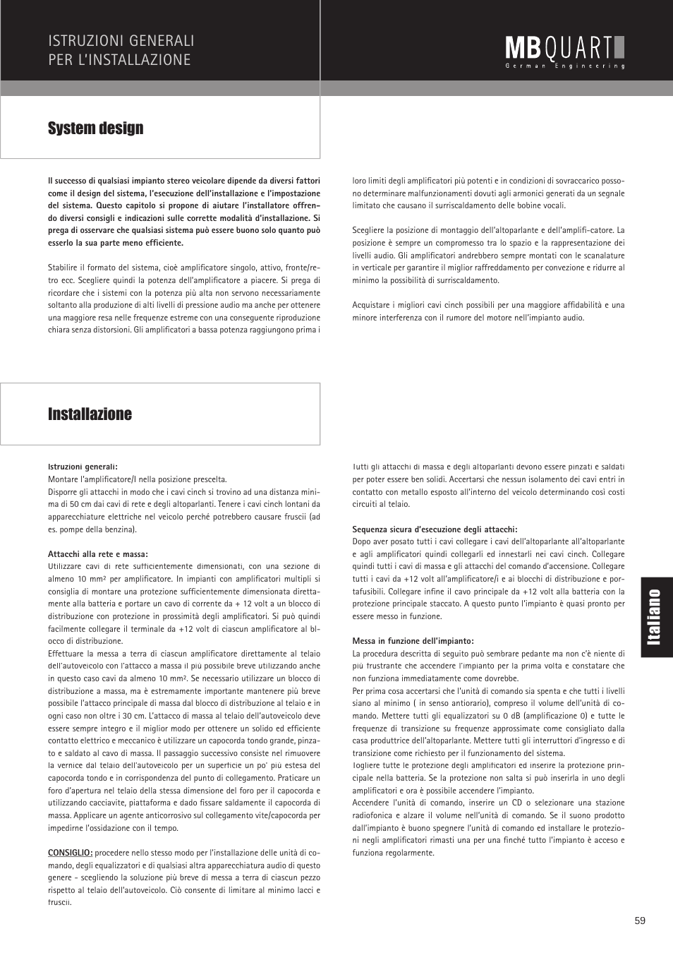 MB QUART PAB 2100c User Manual | Page 59 / 88