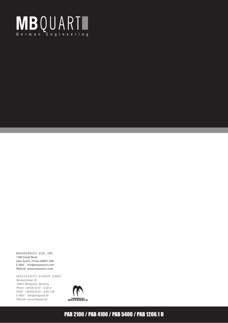 MB QUART PAB 2100c User Manual | Page 88 / 88