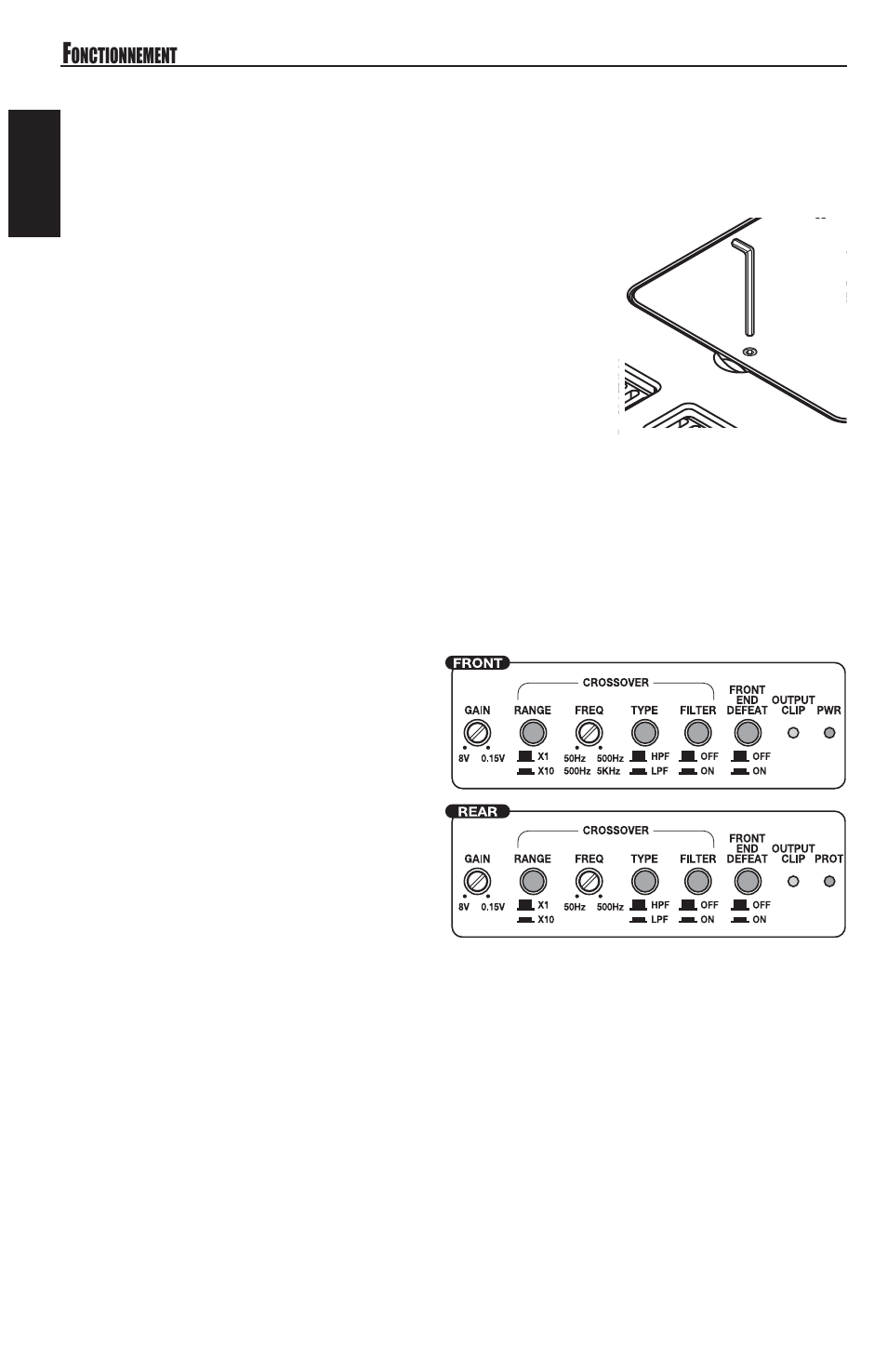 Français, Fonctions de réglage, Réglages | Filtre passif | MB QUART REFERENCE SERIES 4-CHANNEL AMPLIFIER RAA4200 User Manual | Page 22 / 76