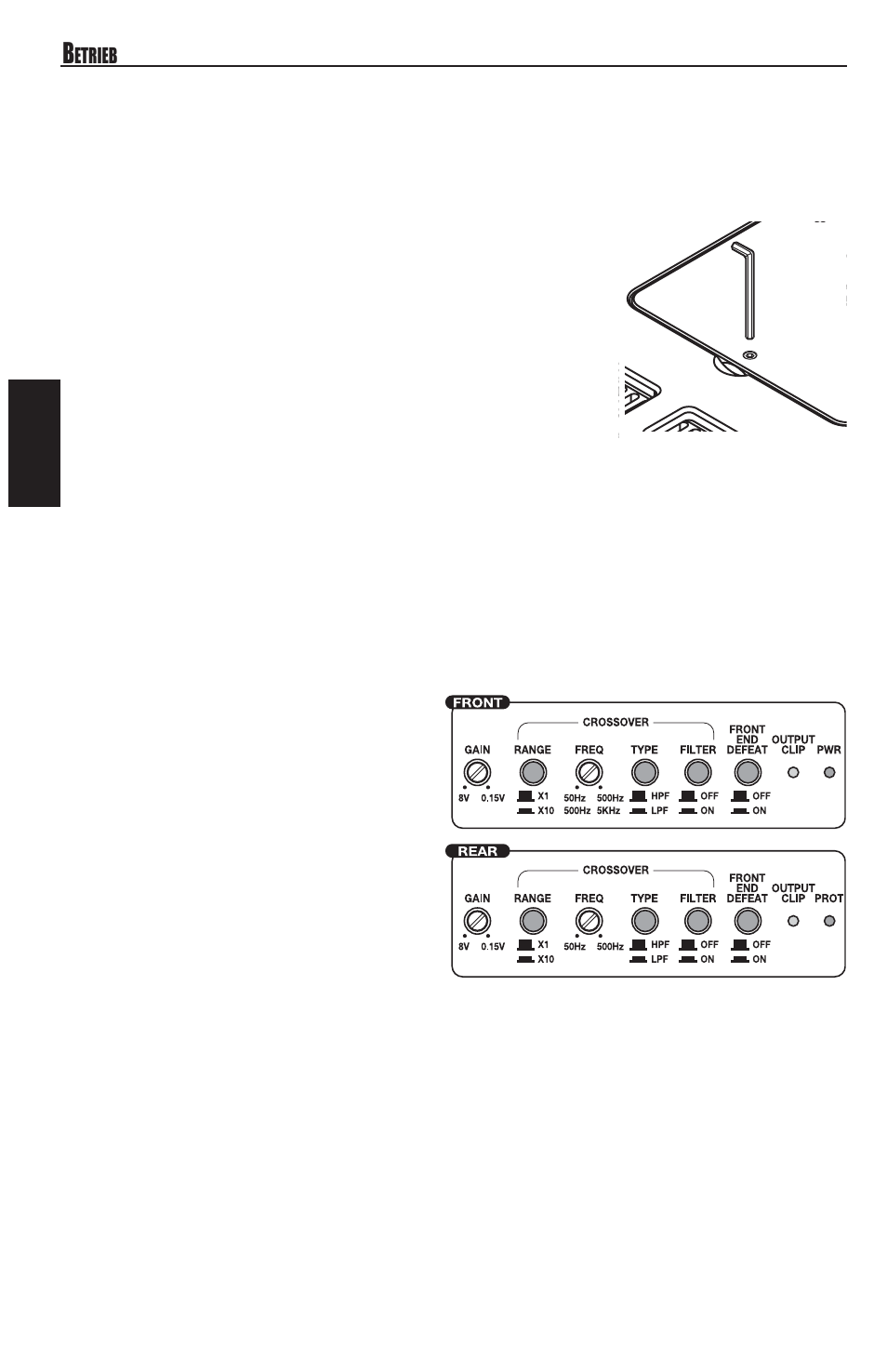 Deutsch, Aufbaufunktionen, Einstellungen | Crossover | MB QUART REFERENCE SERIES 4-CHANNEL AMPLIFIER RAA4200 User Manual | Page 46 / 76