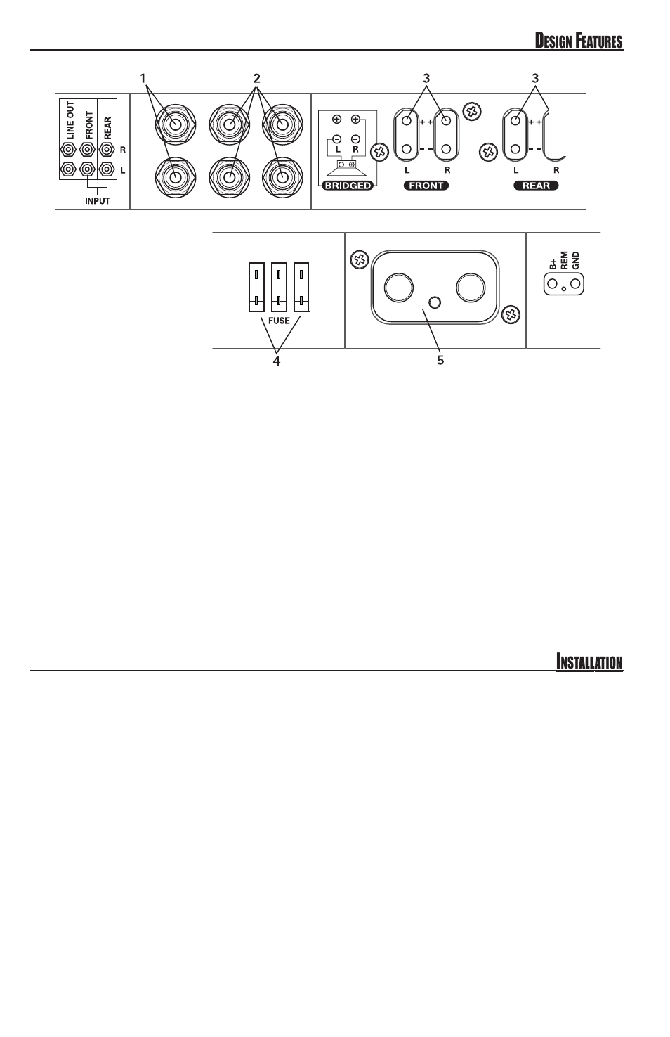 Connections left side right side | MB QUART REFERENCE SERIES 4-CHANNEL AMPLIFIER RAA4200 User Manual | Page 5 / 76