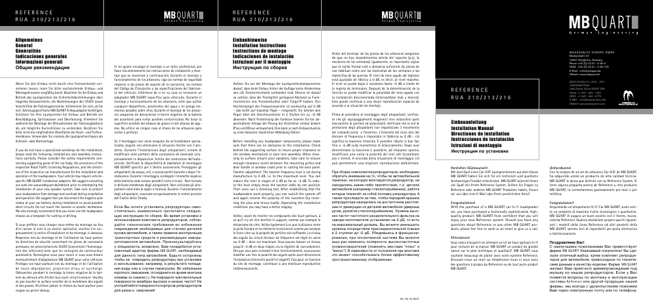 MB QUART Rua210 User Manual | Page 2 / 4