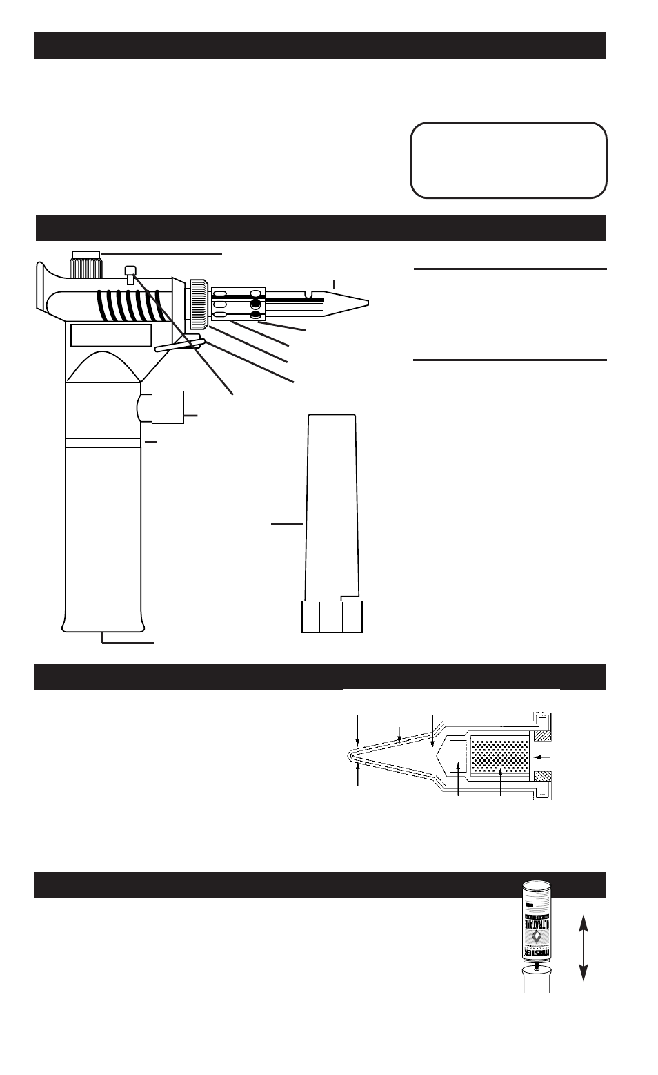 Set contents, Specification, Fill with ultratane | Butane | Master Appliance ULTRATORCH UT-300SI User Manual | Page 2 / 5