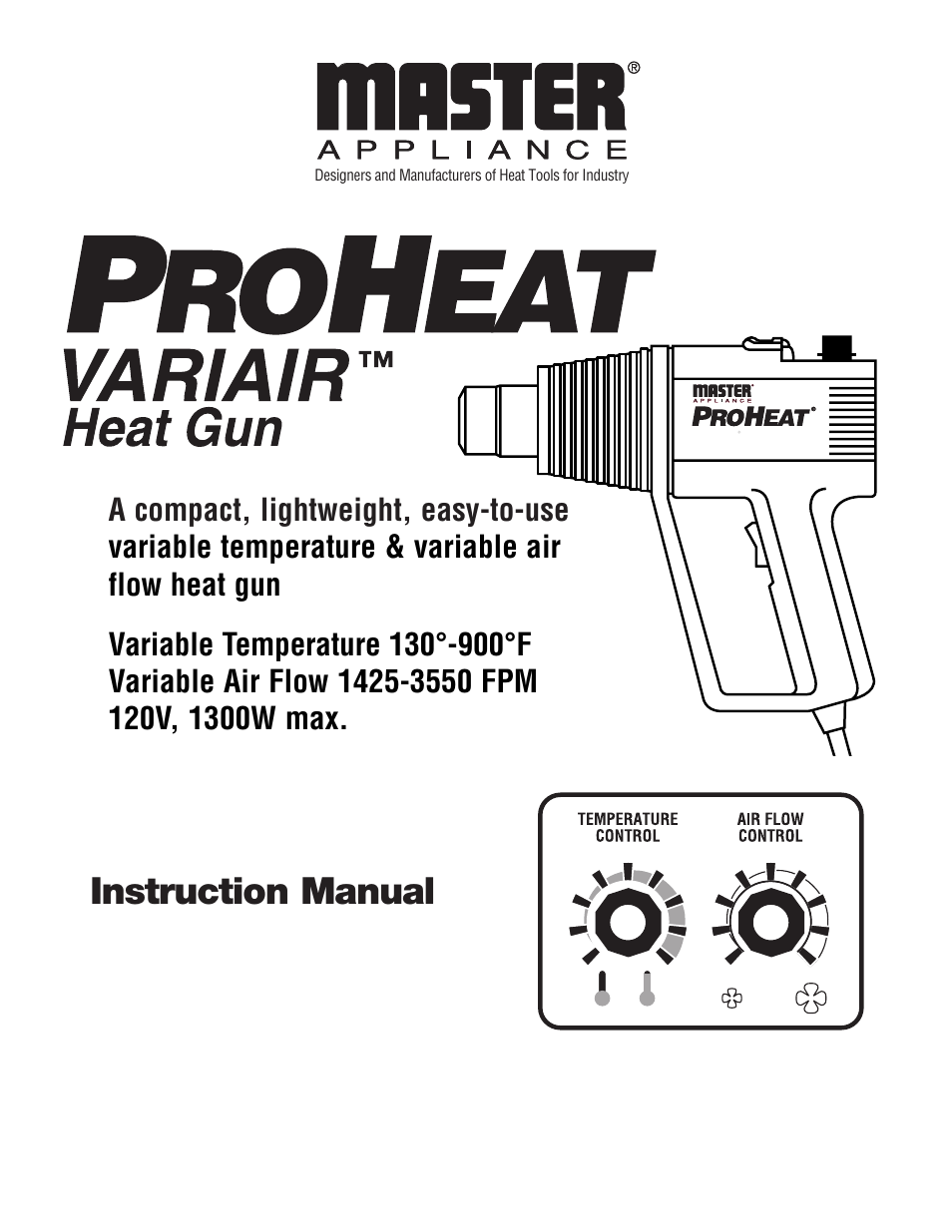 Master Appliance 1425-3550 FPM130-900F User Manual | 24 pages