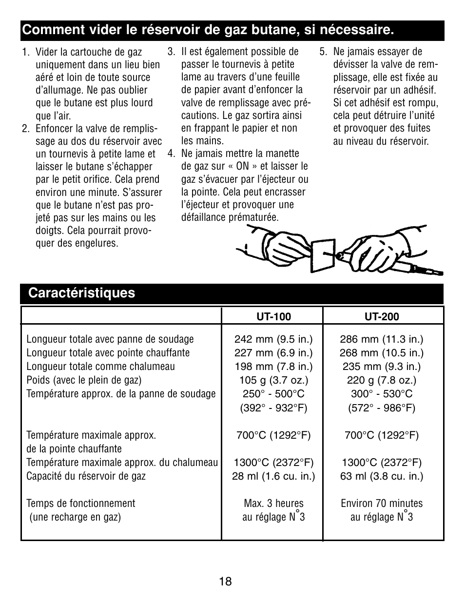 Master Appliance UT-100 User Manual | Page 18 / 32